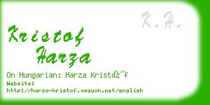 kristof harza business card